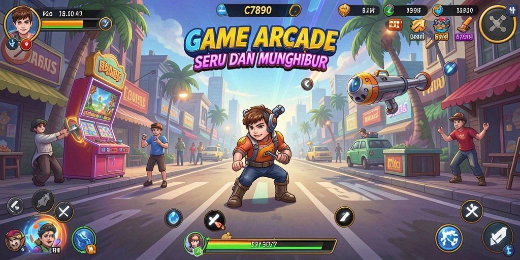 Screenshot dari gameplay C7890 yang penuh warna dan seru.