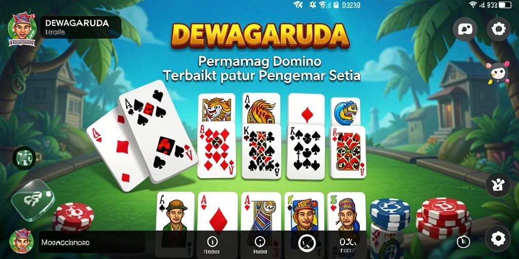Tampilan menarik dari gameplay <strong>DEWAGARUDA</strong> saat bermain domino.