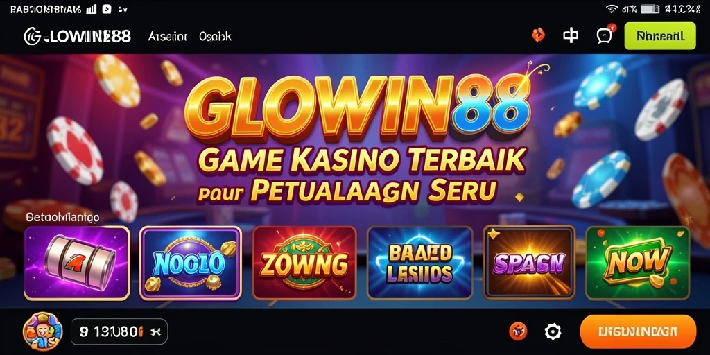 Tampilan gameplay seru di GLOWIN88 dengan berbagai pilihan permainan Kasino.