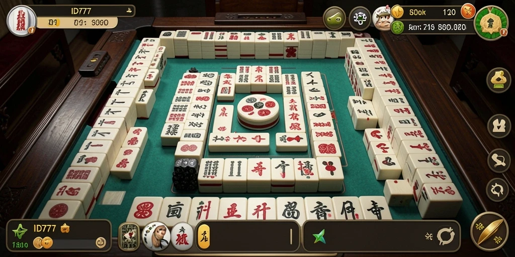Tampilan permainan Mahjong yang menegangkan dan seru di ID777.
