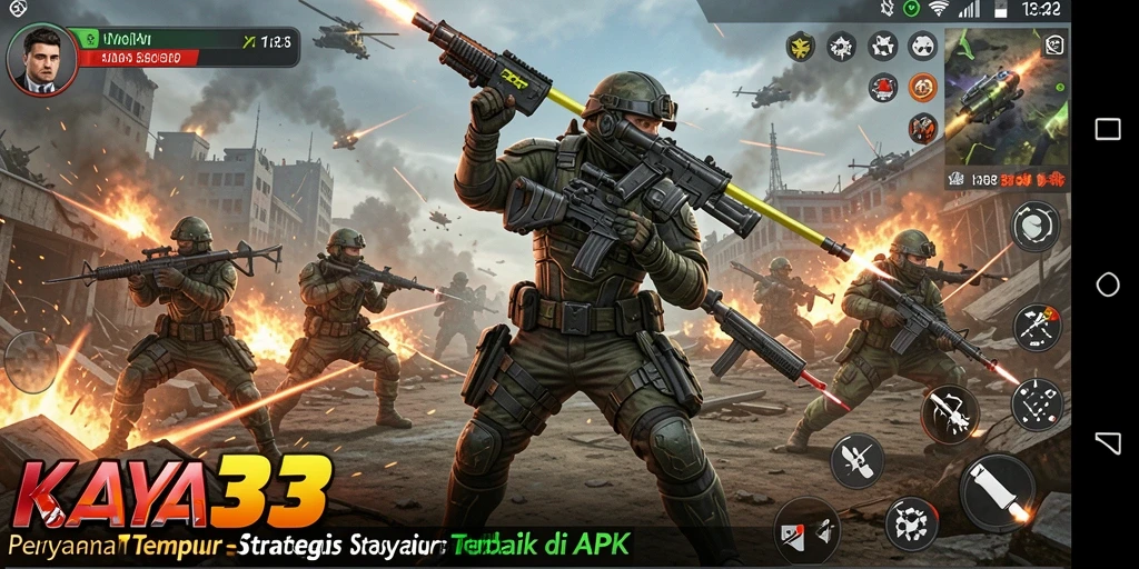 Screenshot KAYA33 menampilkan aksi seru dalam pertarungan TPS.