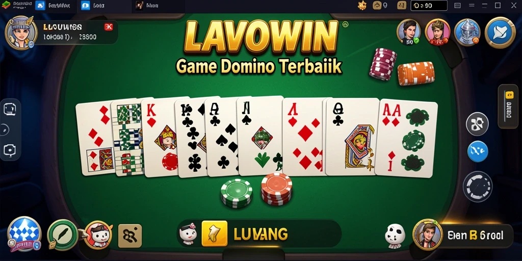 Screenshot gameplay LAVOWIN menampilkan keseruan bermain Domino.