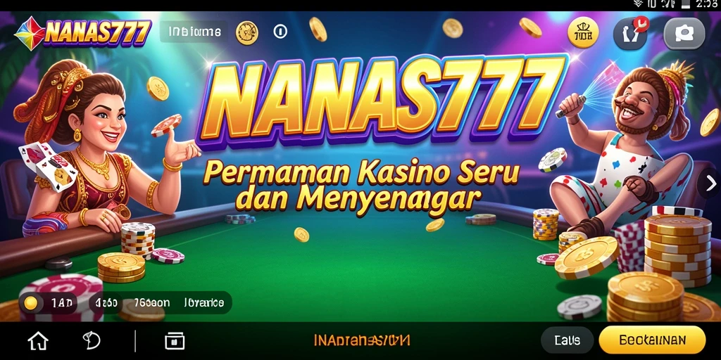 Screenshot gameplay NANAS777 menampilkan suasana kasino yang mendebarkan.