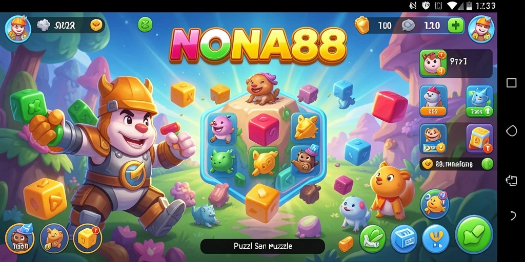 Tampilan gameplay NONA88 dengan teka-teki yang menarik dan menantang.