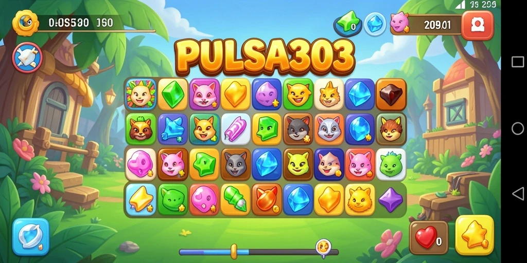Tampilan gameplay PULSA303 yang penuh warna dan menarik.
