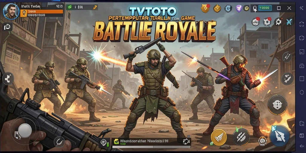 Screenshot gameplay TVTOTO yang menunjukkan aksi pertempuran hebat.